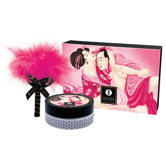 Shunga - Kissable Massage Body Powder Gift Box - Raspberry 2.65oz