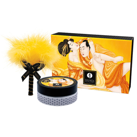 Shunga - Kissable Massage Body Powder Gift Box - Mango 2.65oz