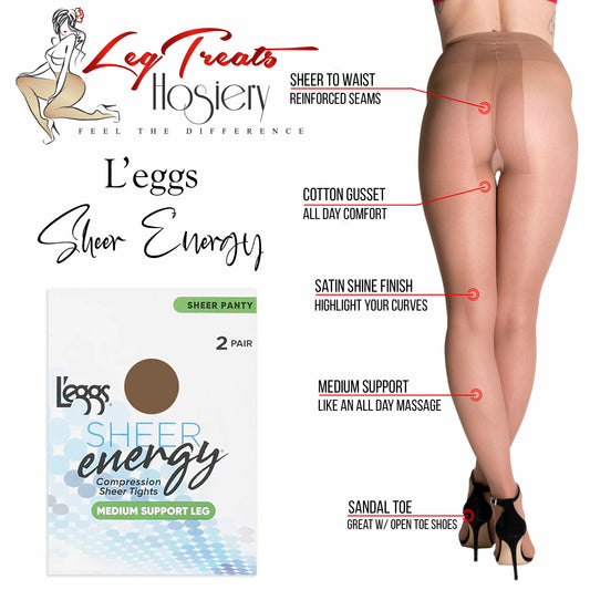 Leggs Pantyhose, Silky Sheer Leg, Control Top, Sheer Toe, Size Q, Nude - 1  pair
