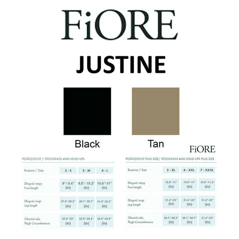 Fiore Justine 20D Sheer Thigh High Stockings - Regular & Plus Sizes