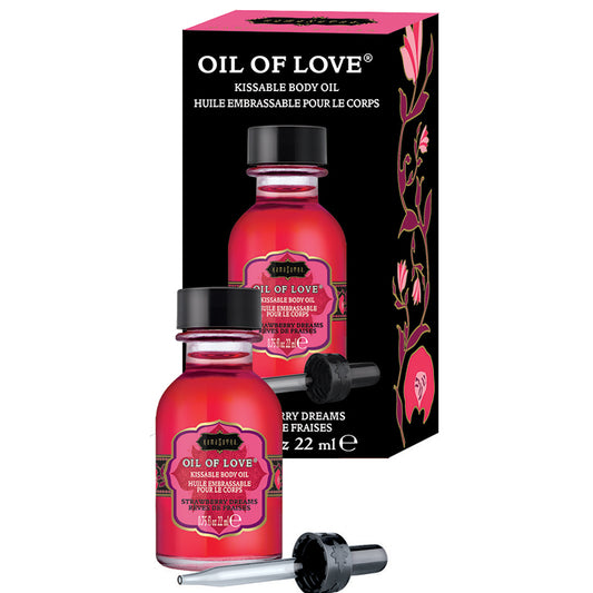 Kama Sutra Oil of Love Kissable Warming Foreplay Oil - Strawberry Dreams .75oz