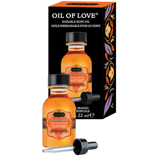 Kama Sutra Oil of Love Kissable Warming Foreplay Oil - Tropical Mango .75oz