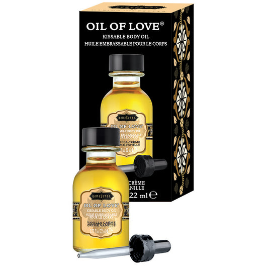 Kama Sutra Oil of Love Kissable Warming Foreplay Oil - Vanilla Creme .75oz