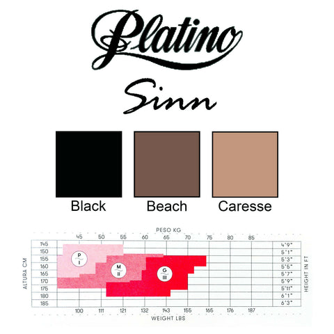 Platino Sinn 10D Seamless Pantyhose - Luxury Ultra Sheer Wide Waistband